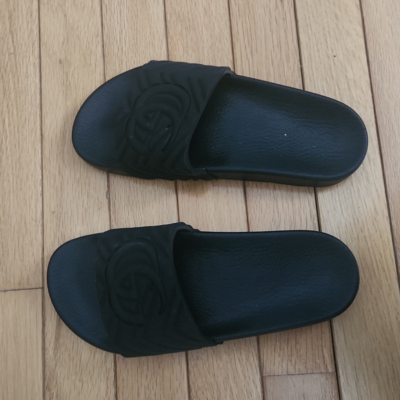 Womens slides black 38 - Picture 1 of 1